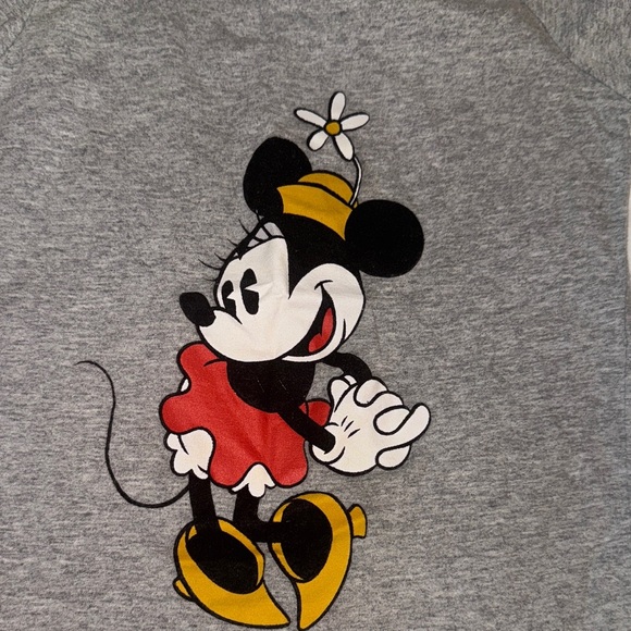 Disney Minnie Mouse Gray T-Shirt with Red and Yellow Accents - Picture 3 of 6